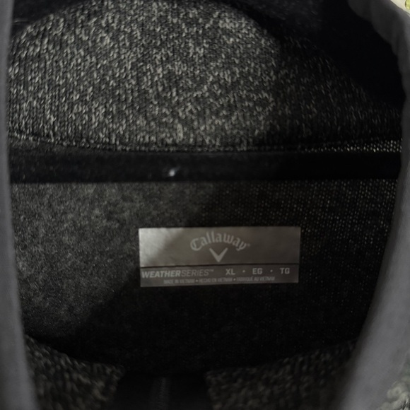 Callaway Men's Black Quarter-Zip Sweater - Picture 3 of 8